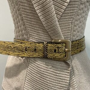 Nine West leather Tan Snake Print Belt